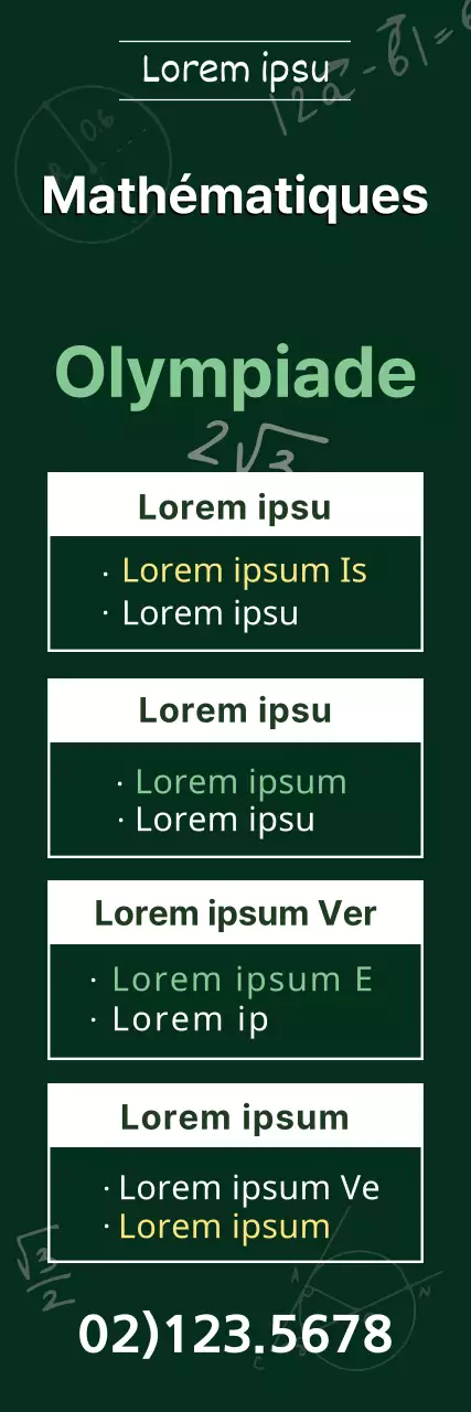 Cours de l'Olympiade verte de mathématiques
