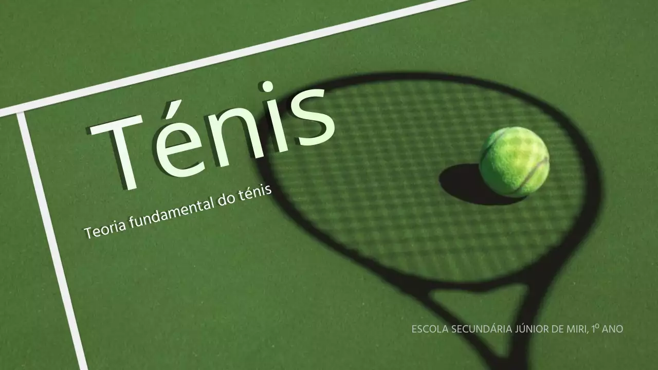 Teoria dos fundamentos do desporto verde e azul explicada Apresentação do ensino médio