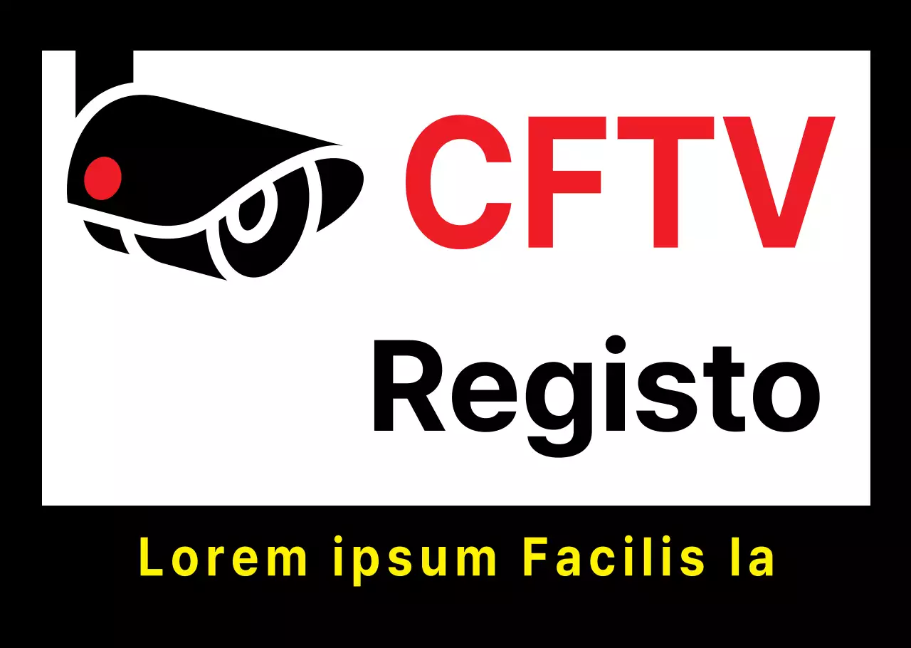 Papel de transparência simples para sinais de aviso de CCTV