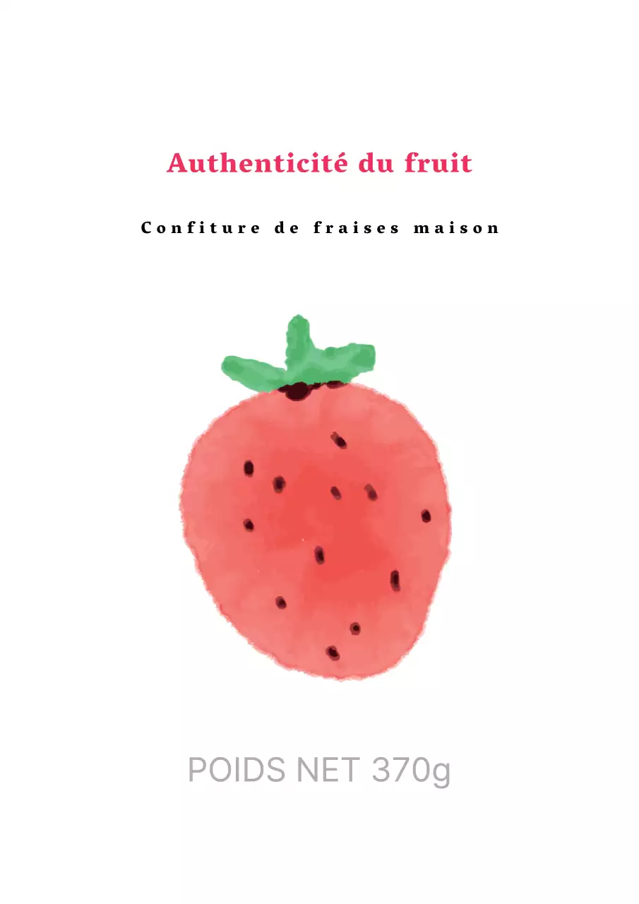 Promouvoir une confiture de fraises maison simple et mignonne