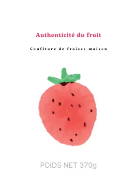 Promouvoir une confiture de fraises maison simple et mignonne