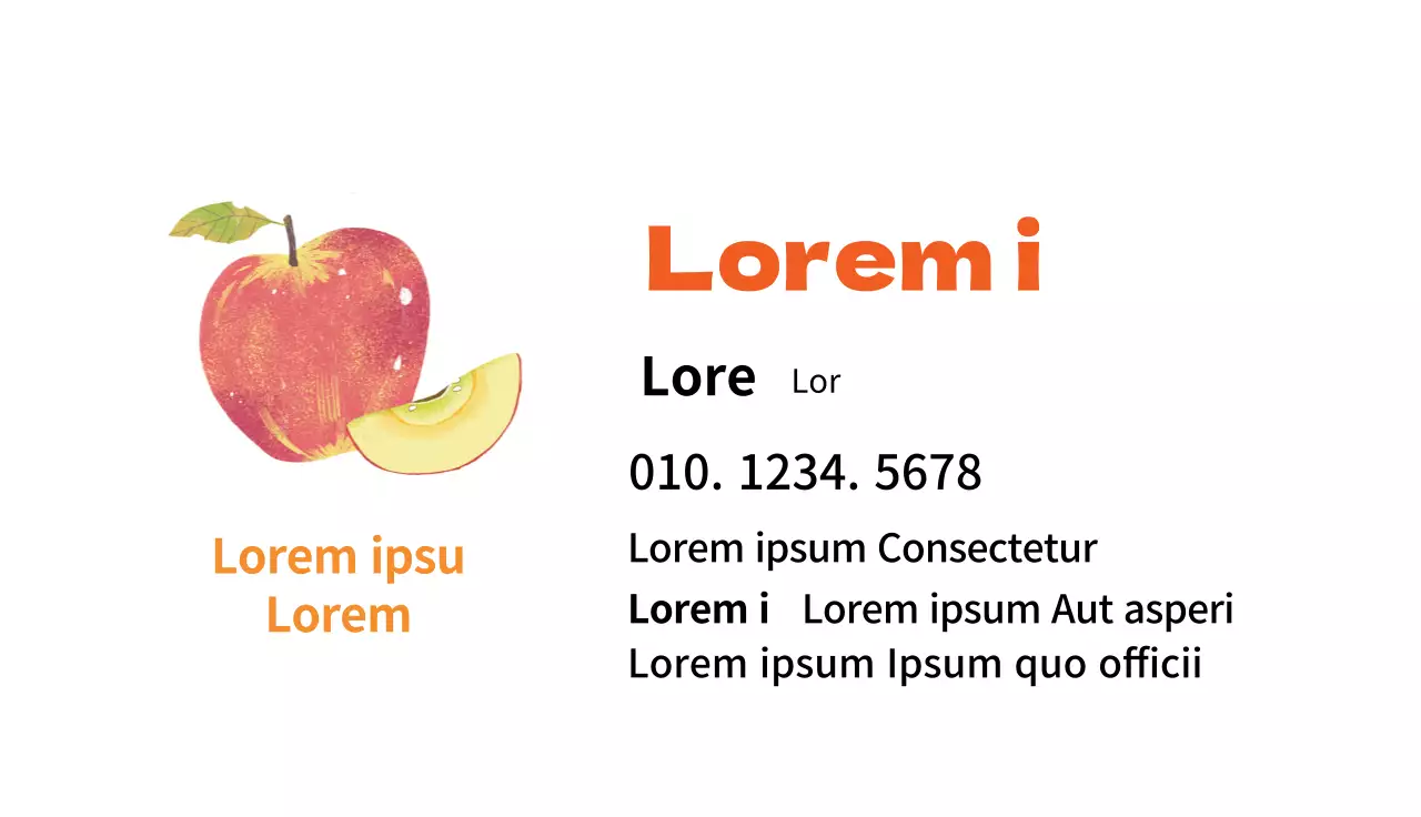 Niedliches Bauernhaus mit orangefarbenen Illustrationen