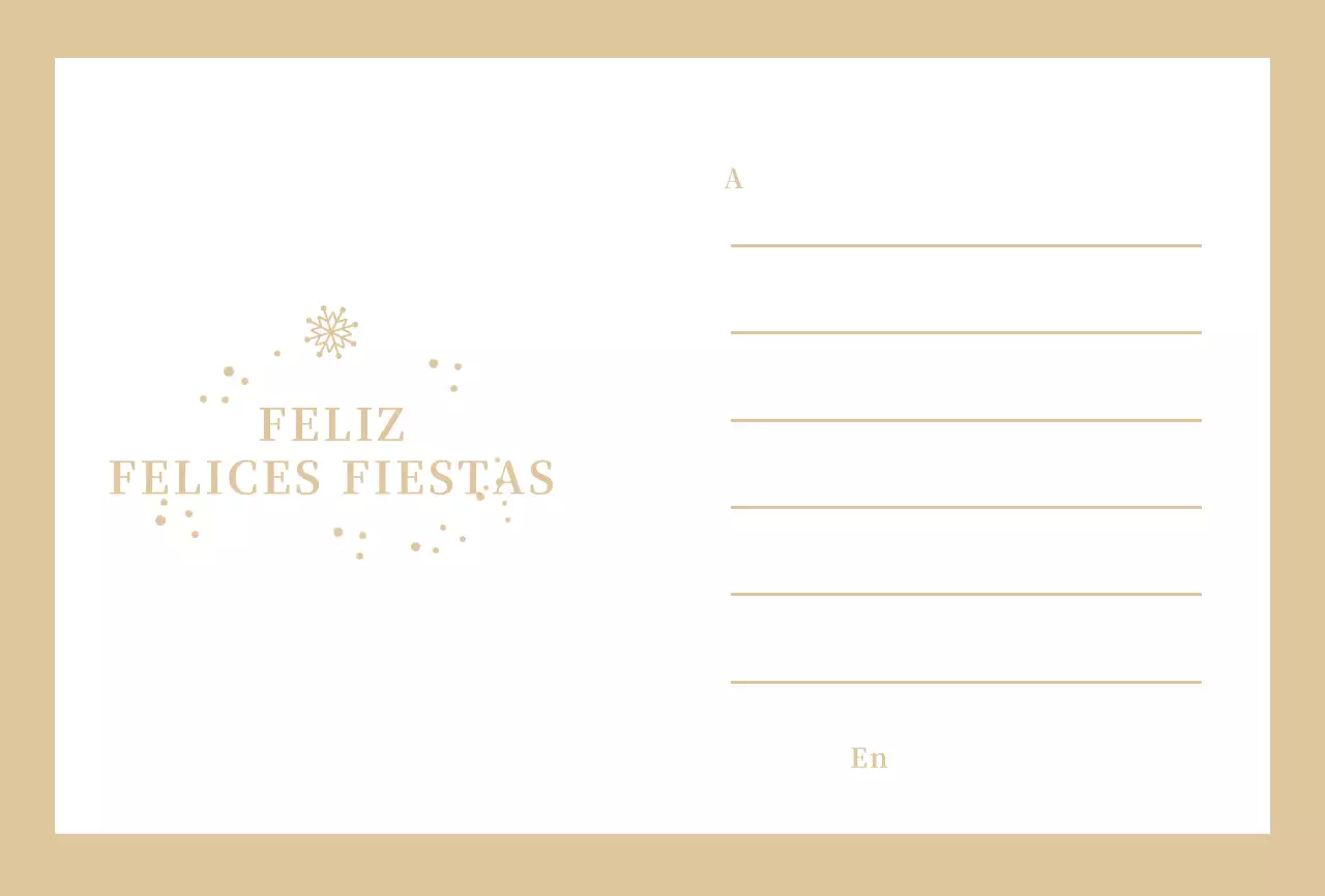 Postal sencilla blanca de Año Nuevo Tarjeta postal