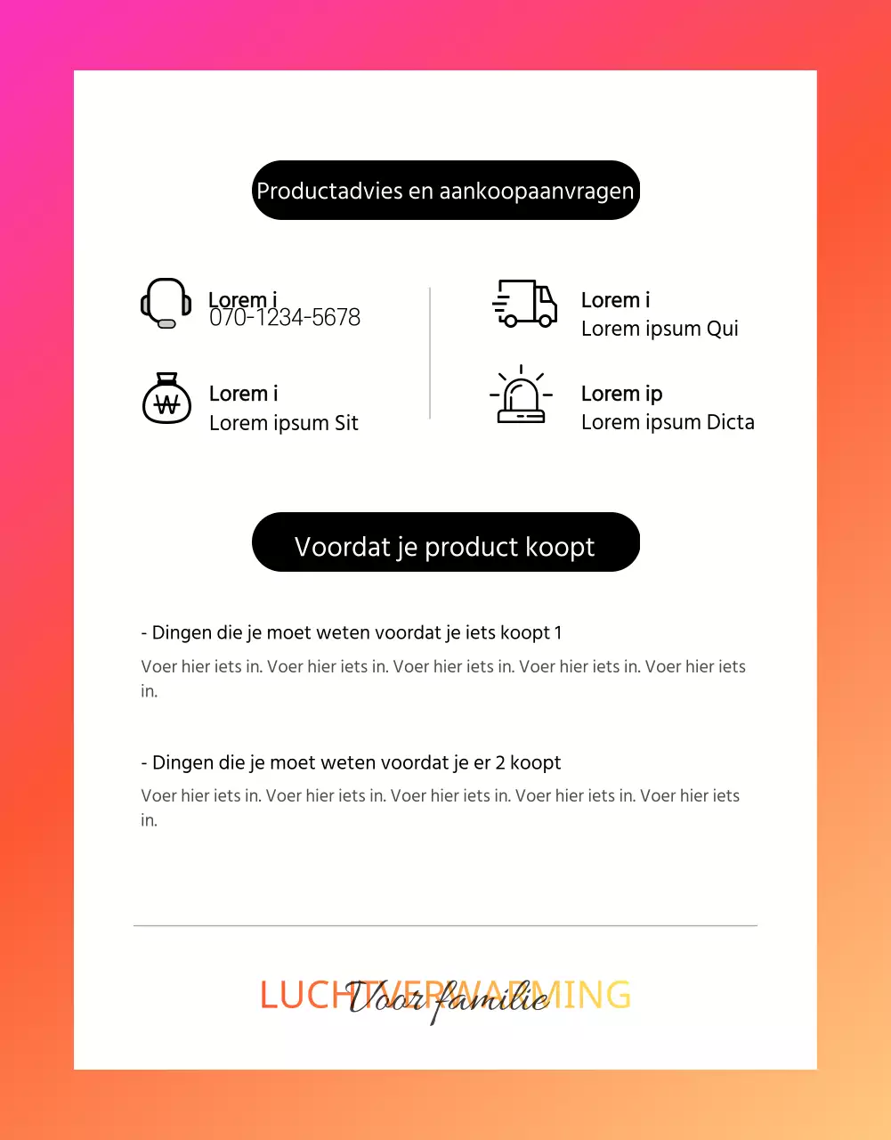 Luchtverwarmingskoorts binnen