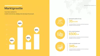 Geel en grijs staafdiagram