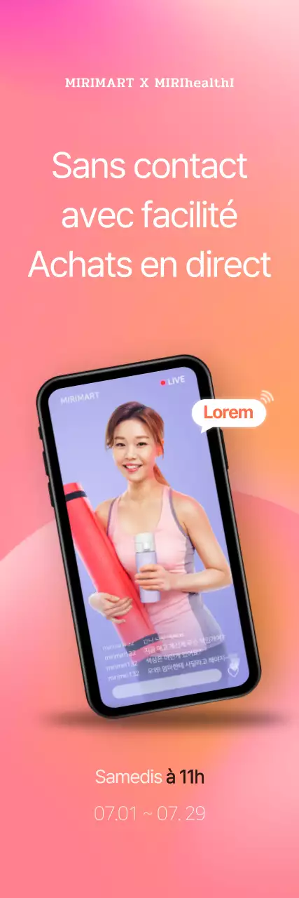 Concept d'achat en ligne en direct dans un dégradé de rouge