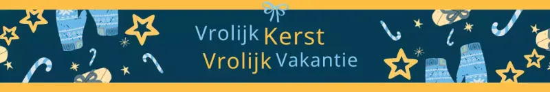 Blauw Geel Illustratie Kerstcadeau