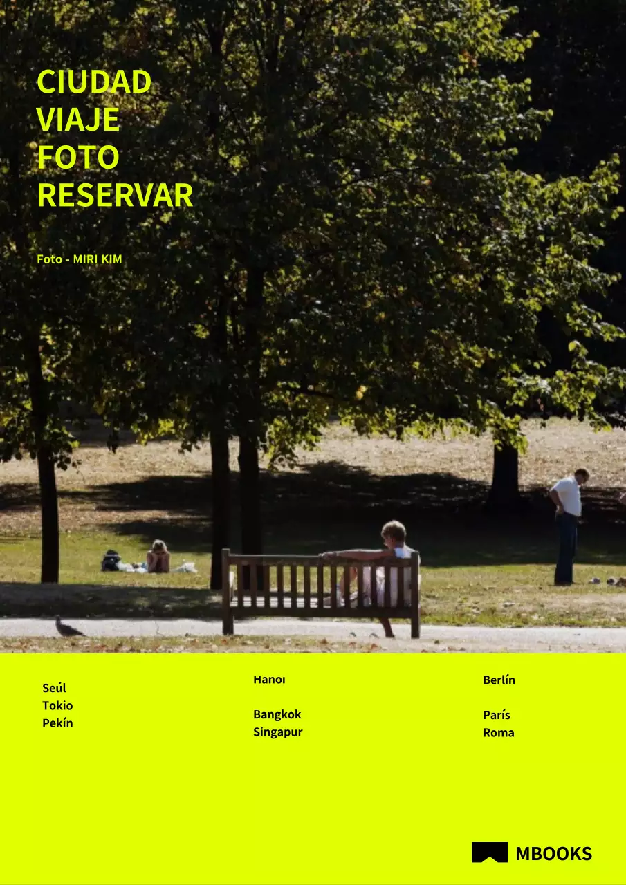 Portada de libro autoeditado Simple lime photobook