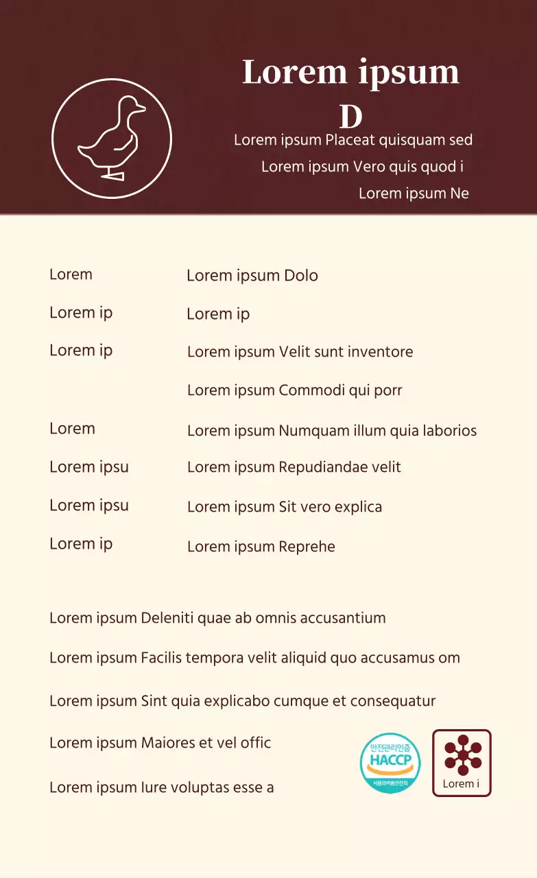 Braunes Logo saubere Lebensmittel geräucherte Ente Detail Etikett