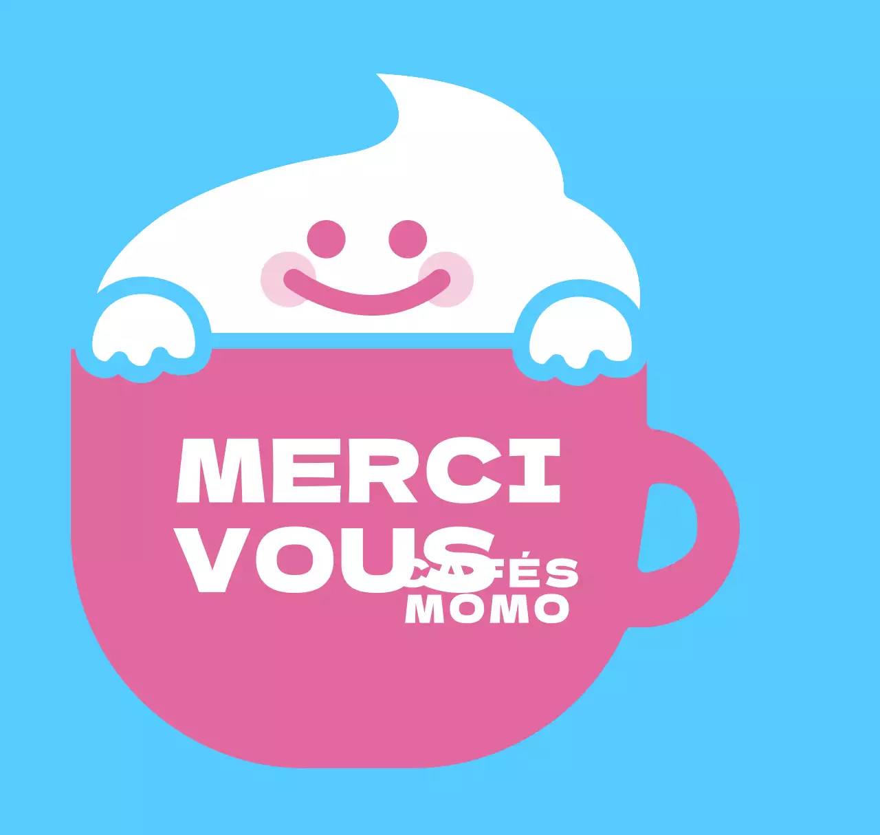 Porte-clés acrylique mug café rose