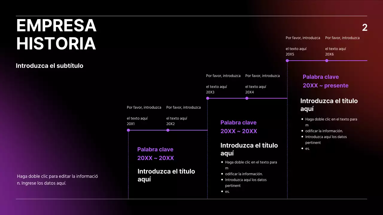 Presentación IR con gradiente negro, azul y rojo concepto de negocio