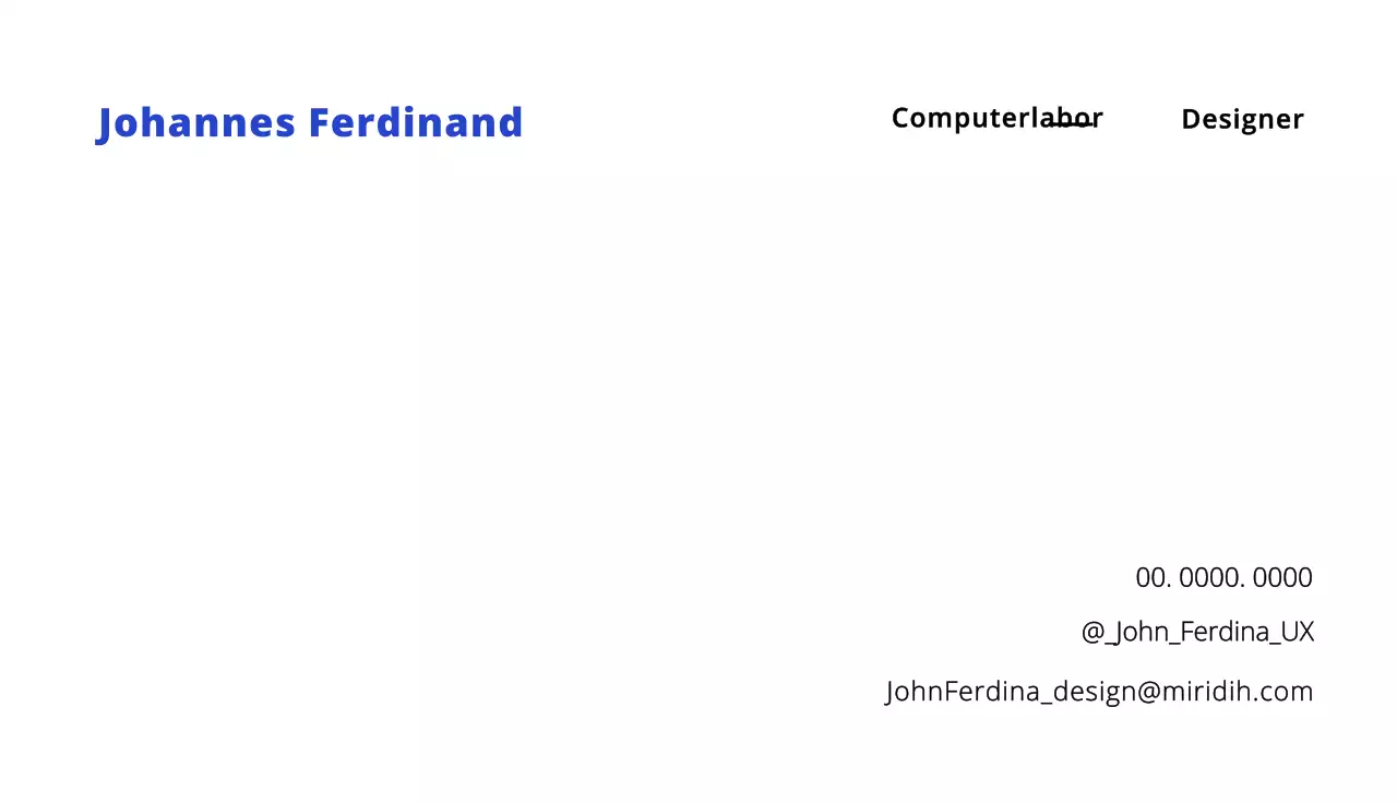 Visitenkarte mit Ihrem Firmenlogo auf blauem Hintergrund