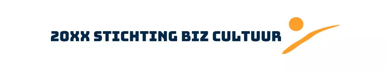 Eenvoudige, moderne symbolen in oranje en zwart met een combinatie van logo's en tekst.