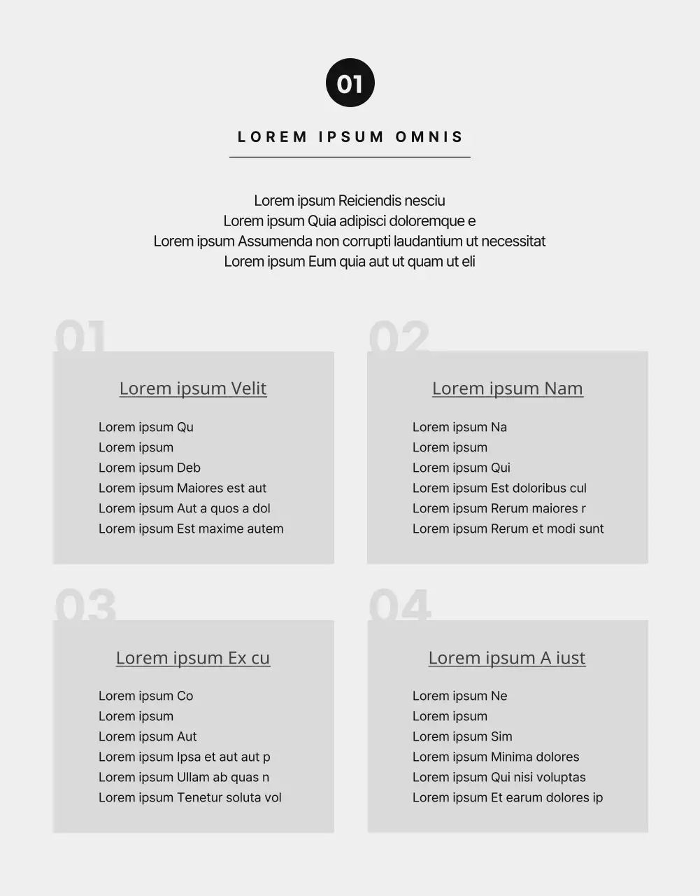 Page détaillée d'un studio photo avec des tons de couleurs en noir et blanc