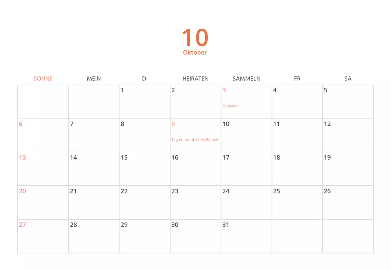 Niedlich illustrierter grüner Tischkalender mit Familienthemen