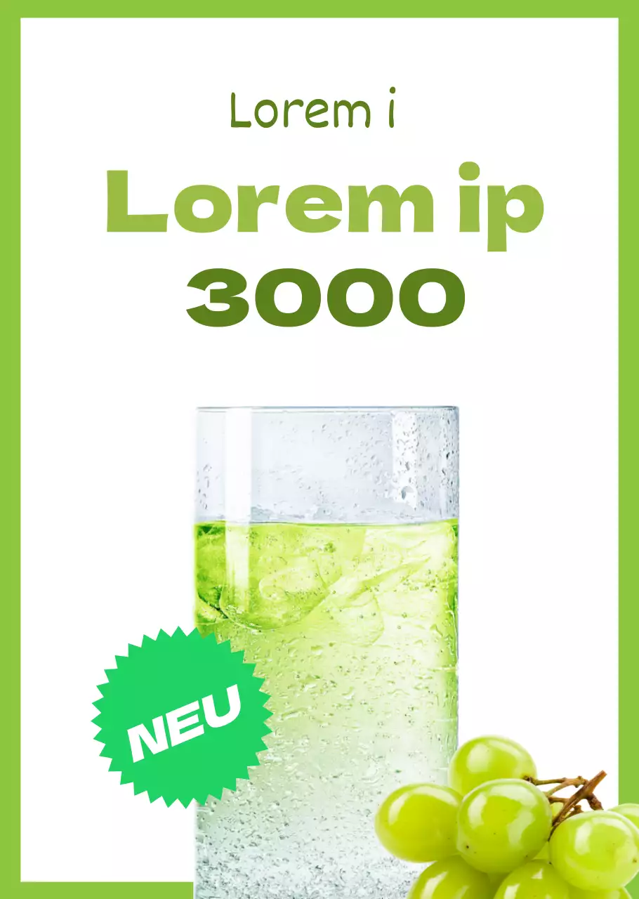 Blue Grape Android mit einem einfachen Layout in Limettengrün