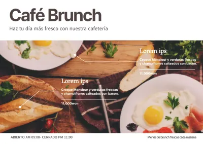 Transparencias fotográficas sencillas para restaurantes