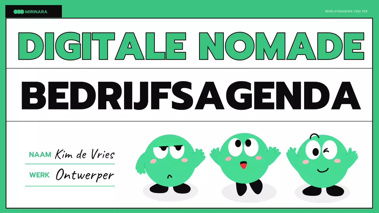 Zakelijke GoodNotes met mintkleurige zwarte lijnen