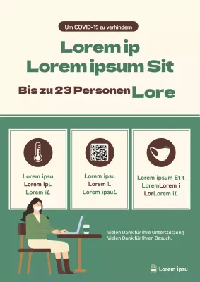 Grünes illustriertes Ladenschild