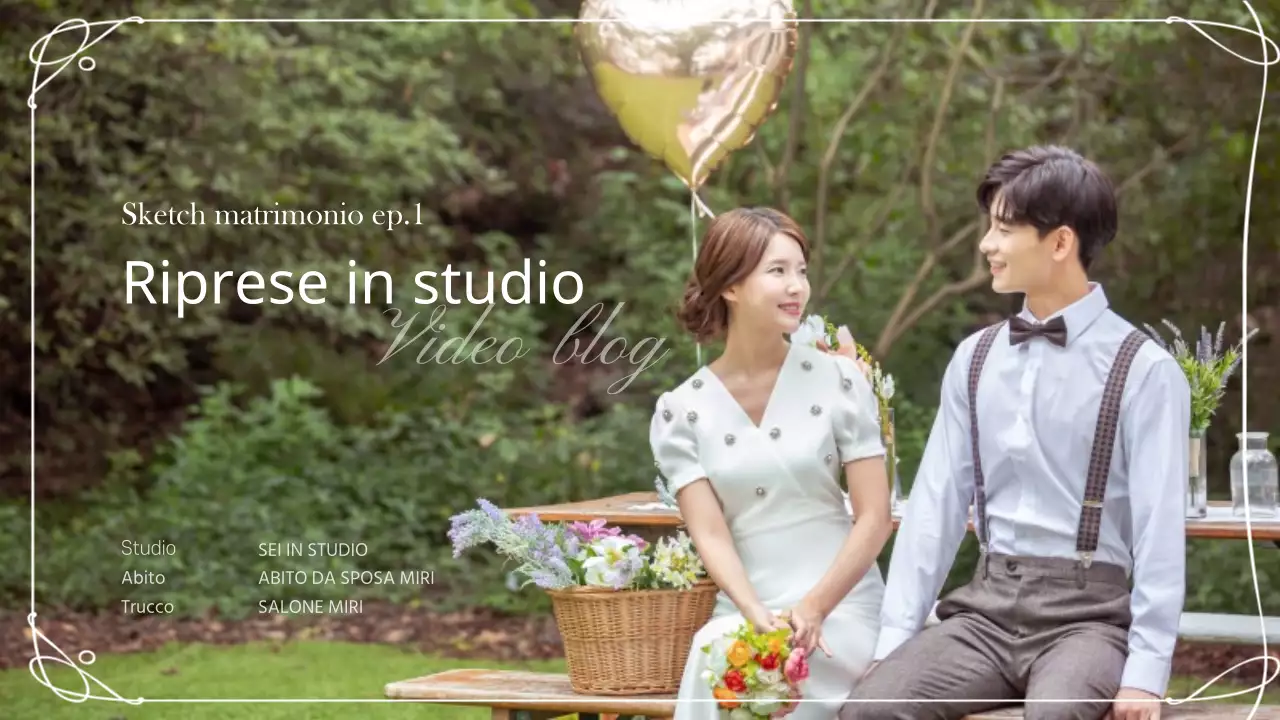 Miniature di YouTube per vlog di matrimonio con un tocco di classe