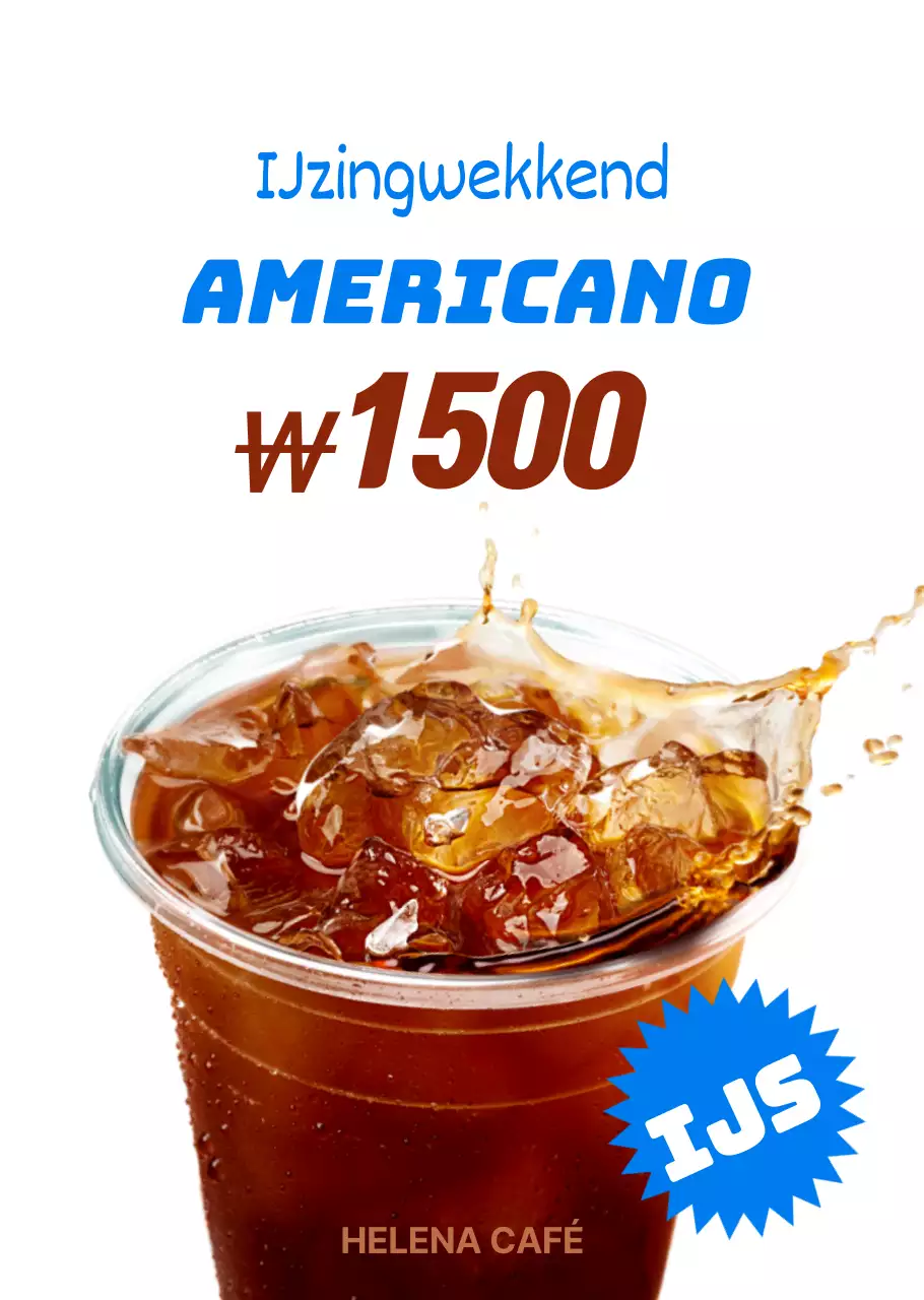 Americano met een blauwe zomerse tropische achtergrond