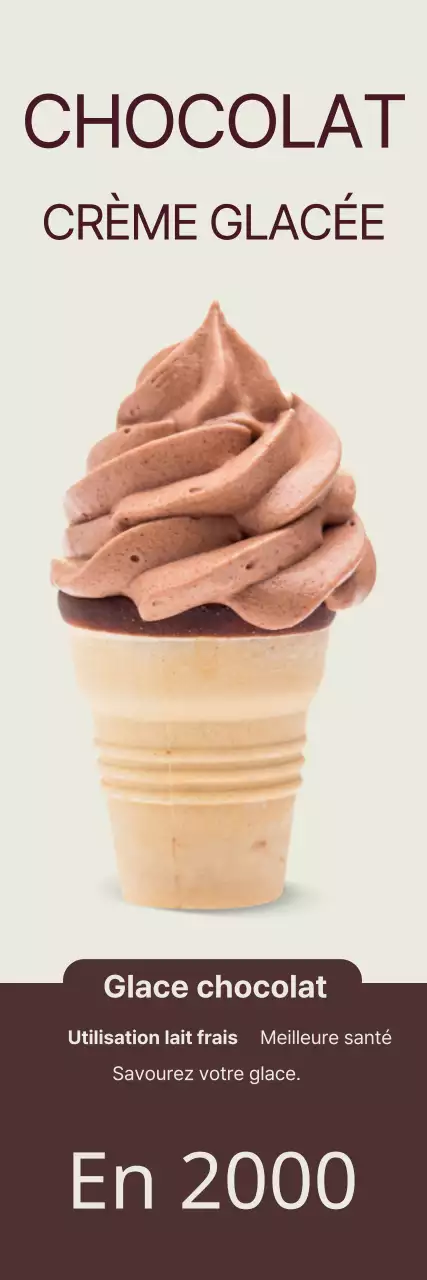 La photo brune met en valeur la crème glacée propre