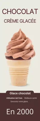 La photo brune met en valeur la crème glacée propre