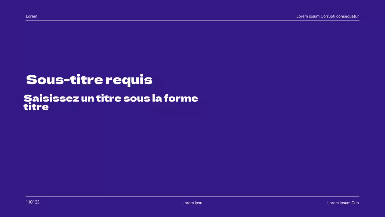 Guide des présentations