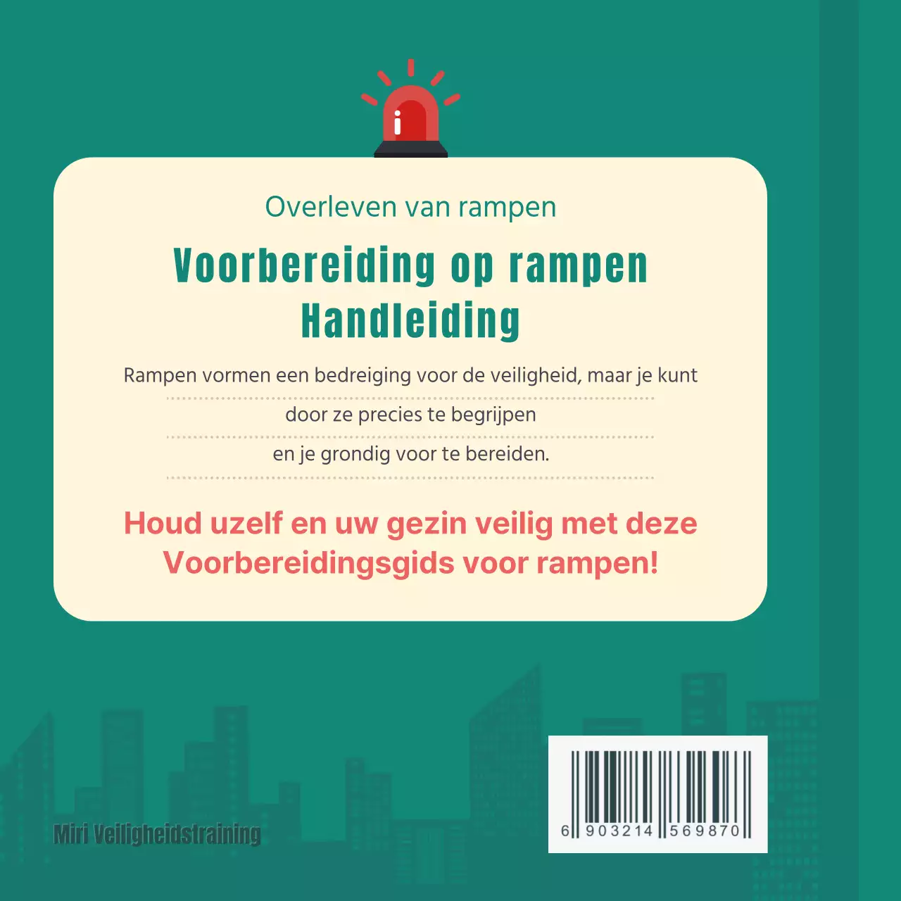 Turquoise gids voor paraatheid bij rampen cardnews design