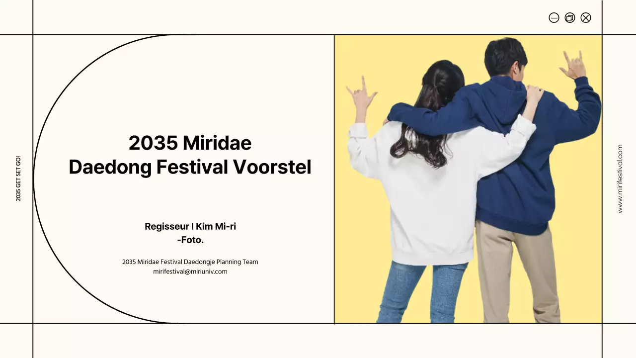 Ivoren en gele lijnen markeren voorstel universiteitsfestival