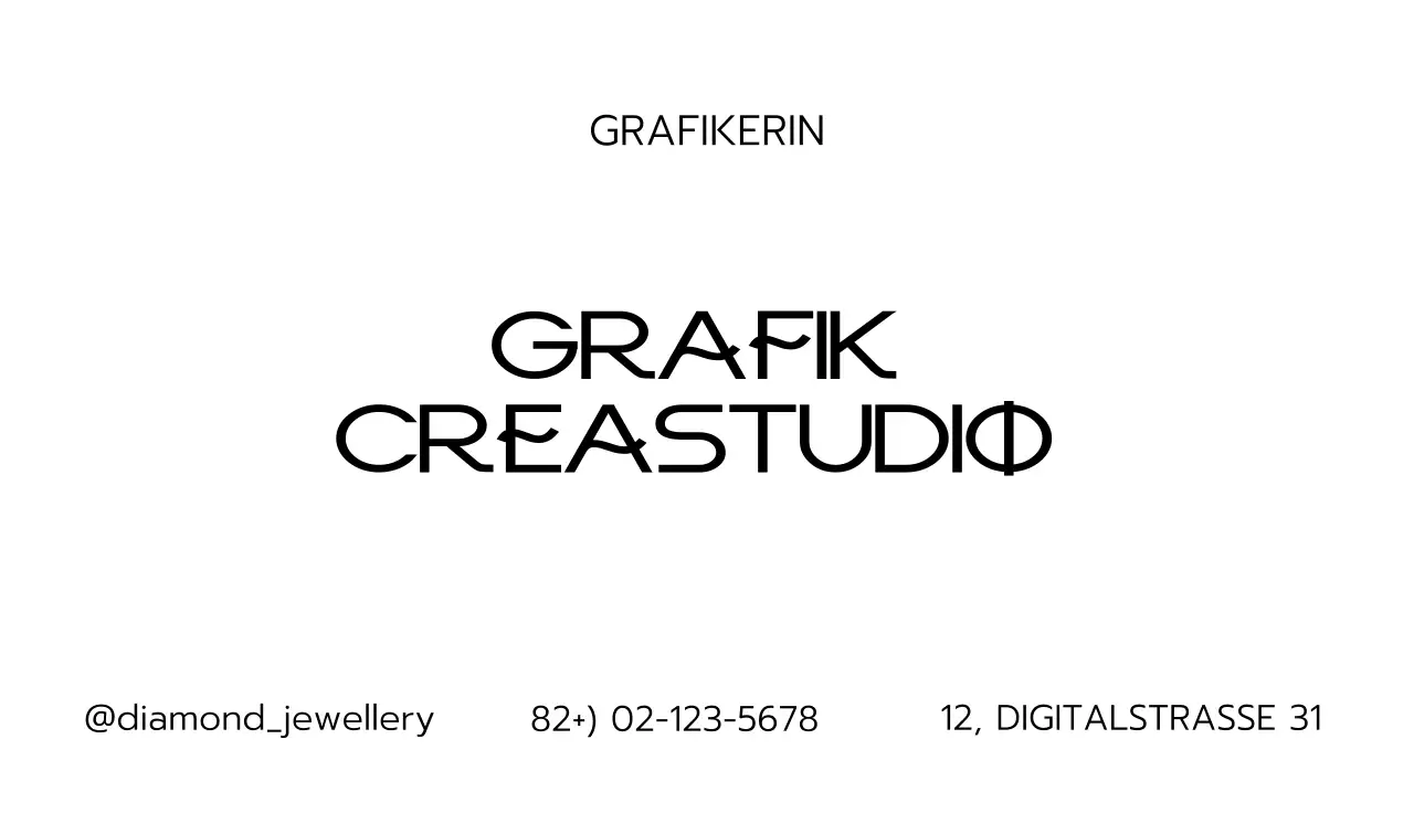 Stilvolle Designer-Visitenkarte in Braun und Weiß