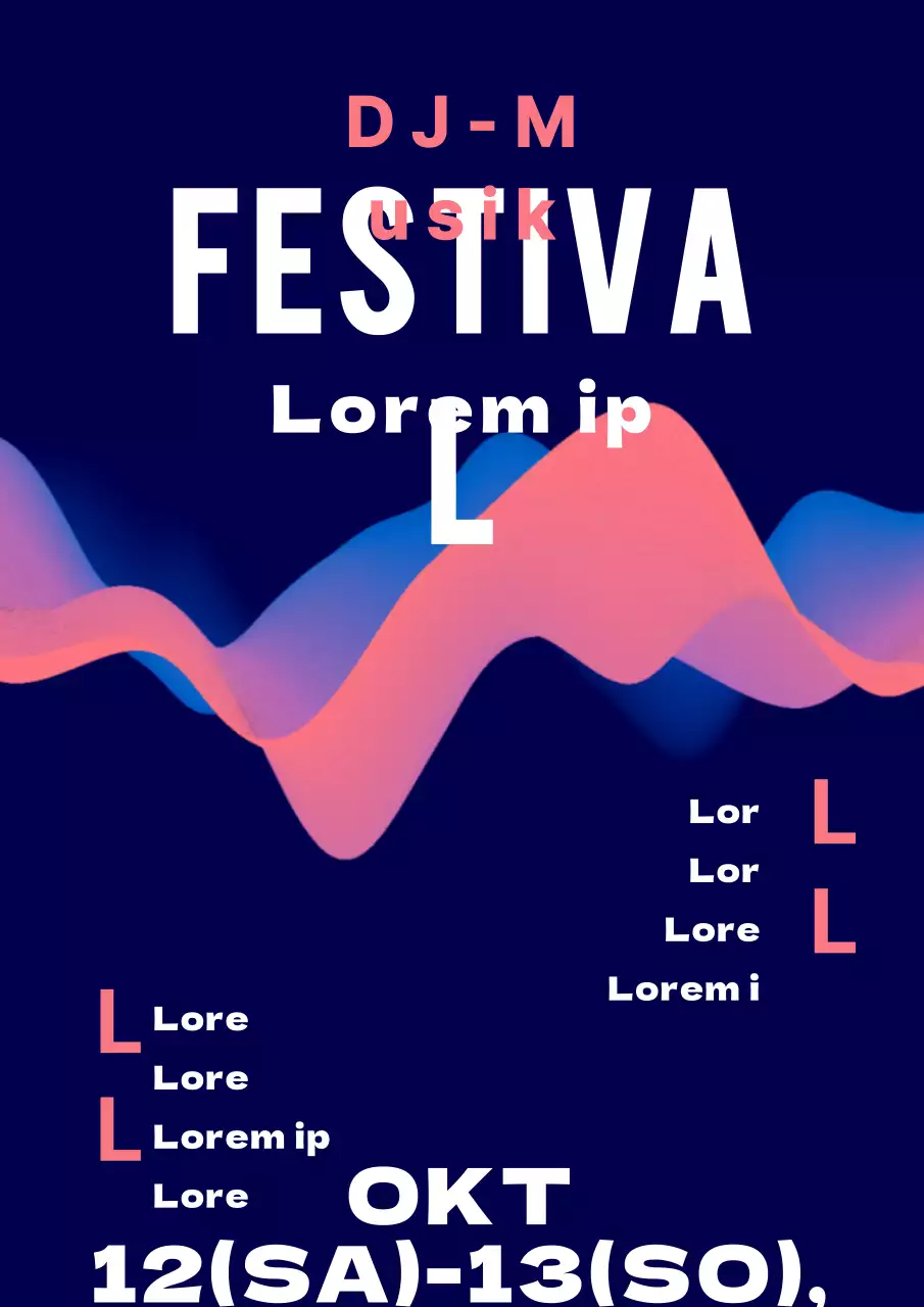 Ein schickes Musikfestival in Marineblau und Rosa