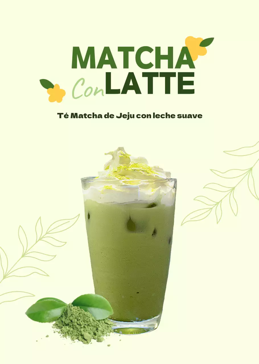 Póster transparenteMatcha Latte