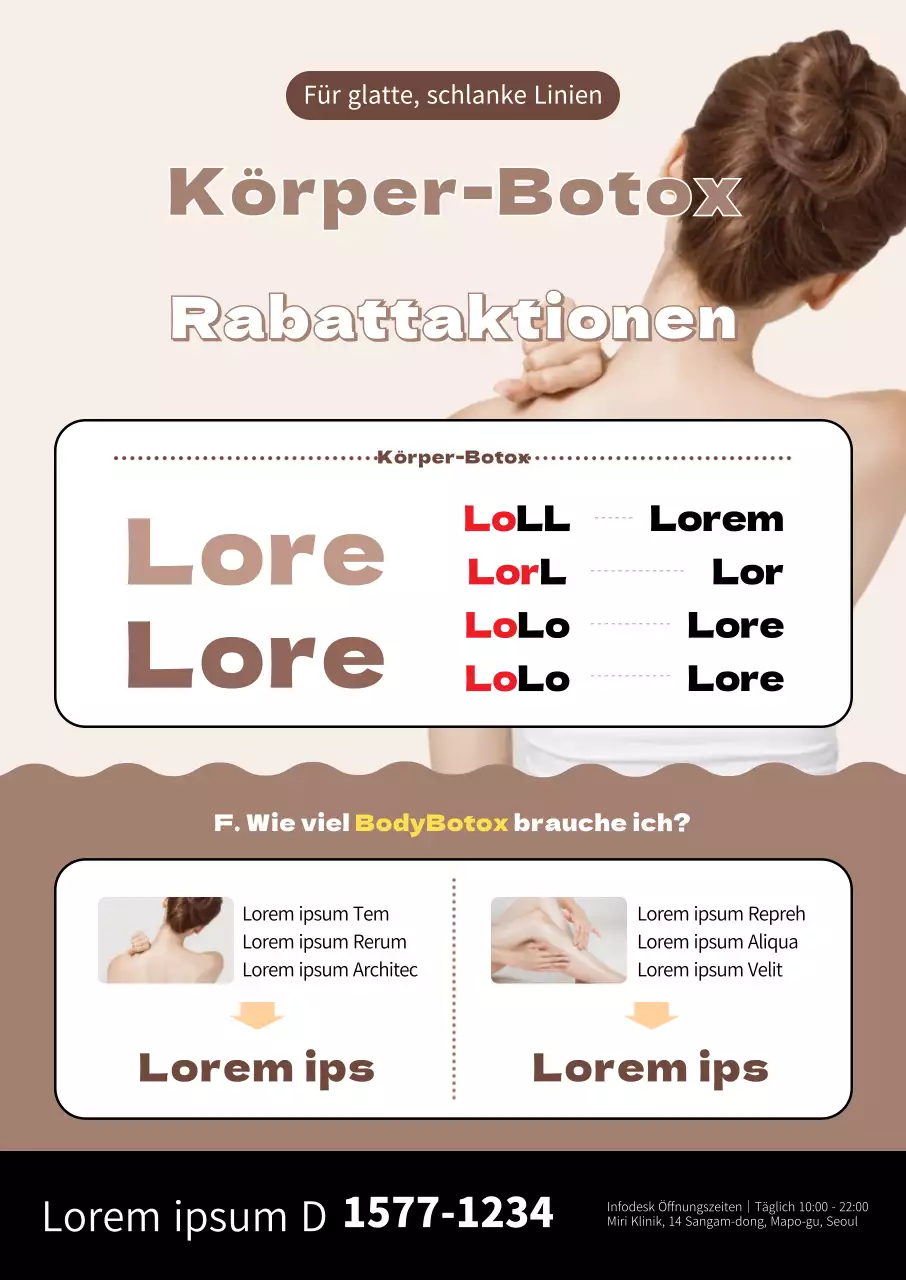 Braun und einfach Porträt plastische Chirurgie Werbeplakat