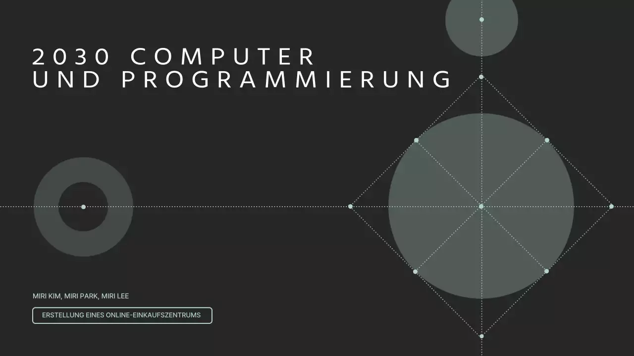 Präsentieren Sie eine saubere Projektübersicht mit schwarzen und mintfarbenen Grafiken