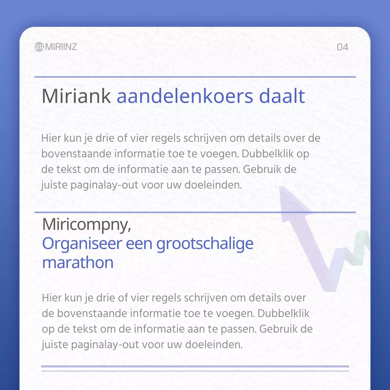 Papierstructuurkaart in blauw en grijsConcept NewsClipping