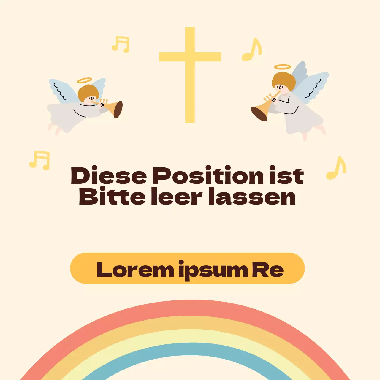 Gelbe Illustration niedliche Kirche Korona Distanzierung