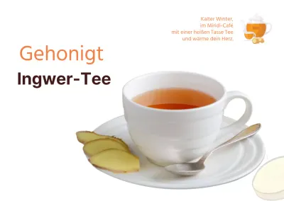 Transparentes Cafe-Ingwer-Tee-Papier