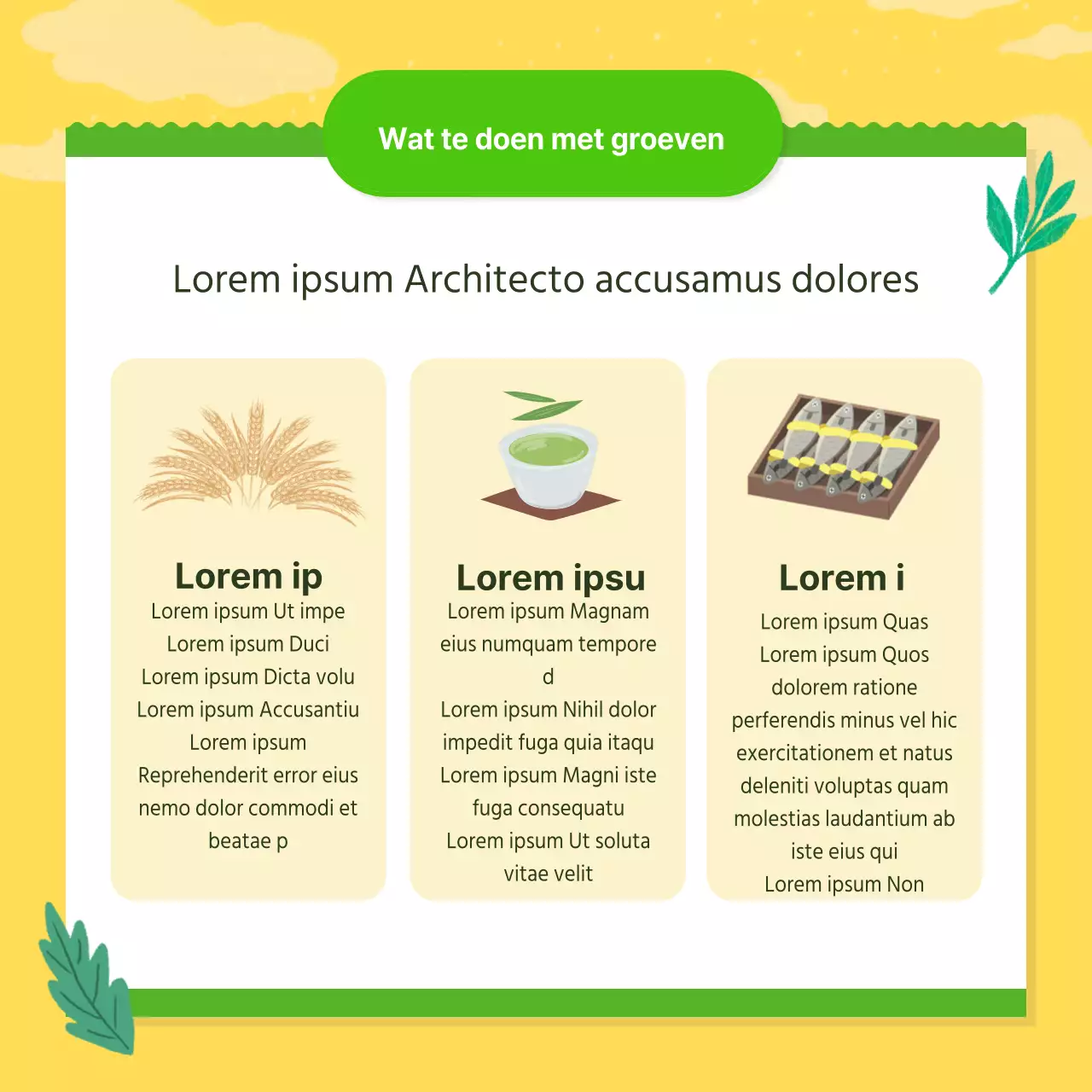 Landelijke kaart nieuws met gele achtergrond