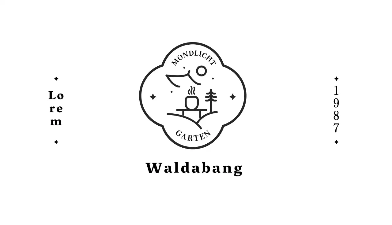 Visitenkarte mit dem Logo eines koreanischen Teehauses