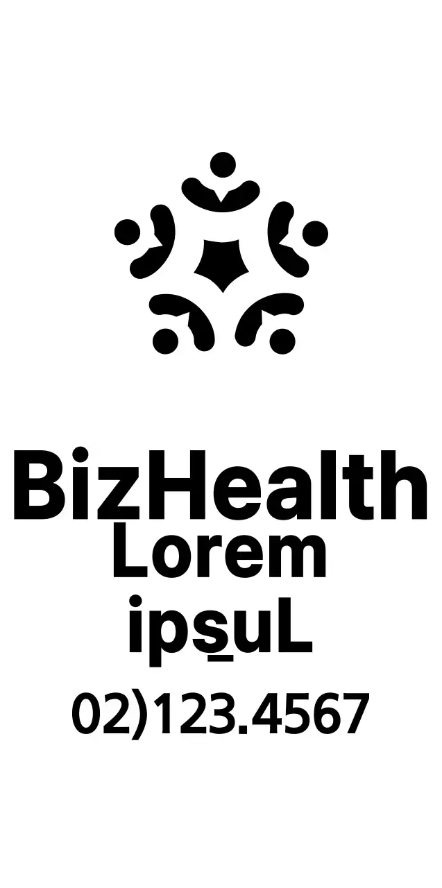 Sauberer, symbolischer Logostil für Informationen und Werbung für Helpdesk-Informationen zu Hause