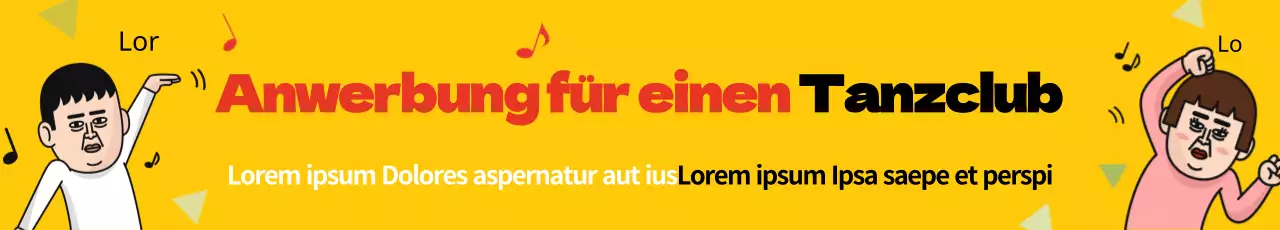 Anwerbung für einen Tanzclub