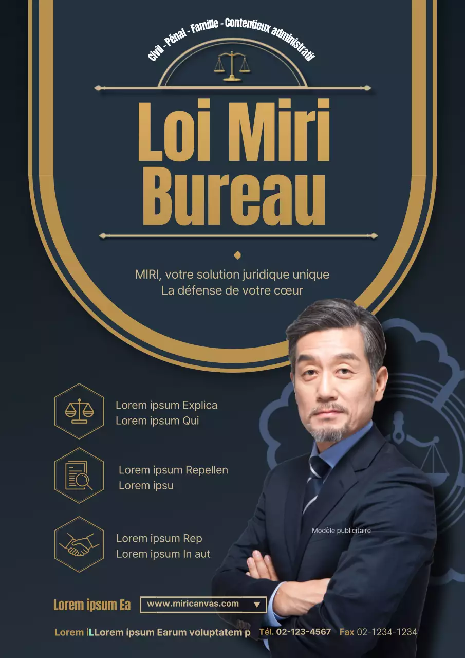 Marine foncé avec texte en or pour un webposter à fort grammage