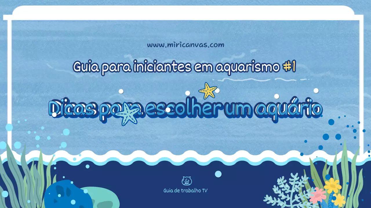 Miniatura do YouTube de um bonito aquário redondo em azul claro e azul.