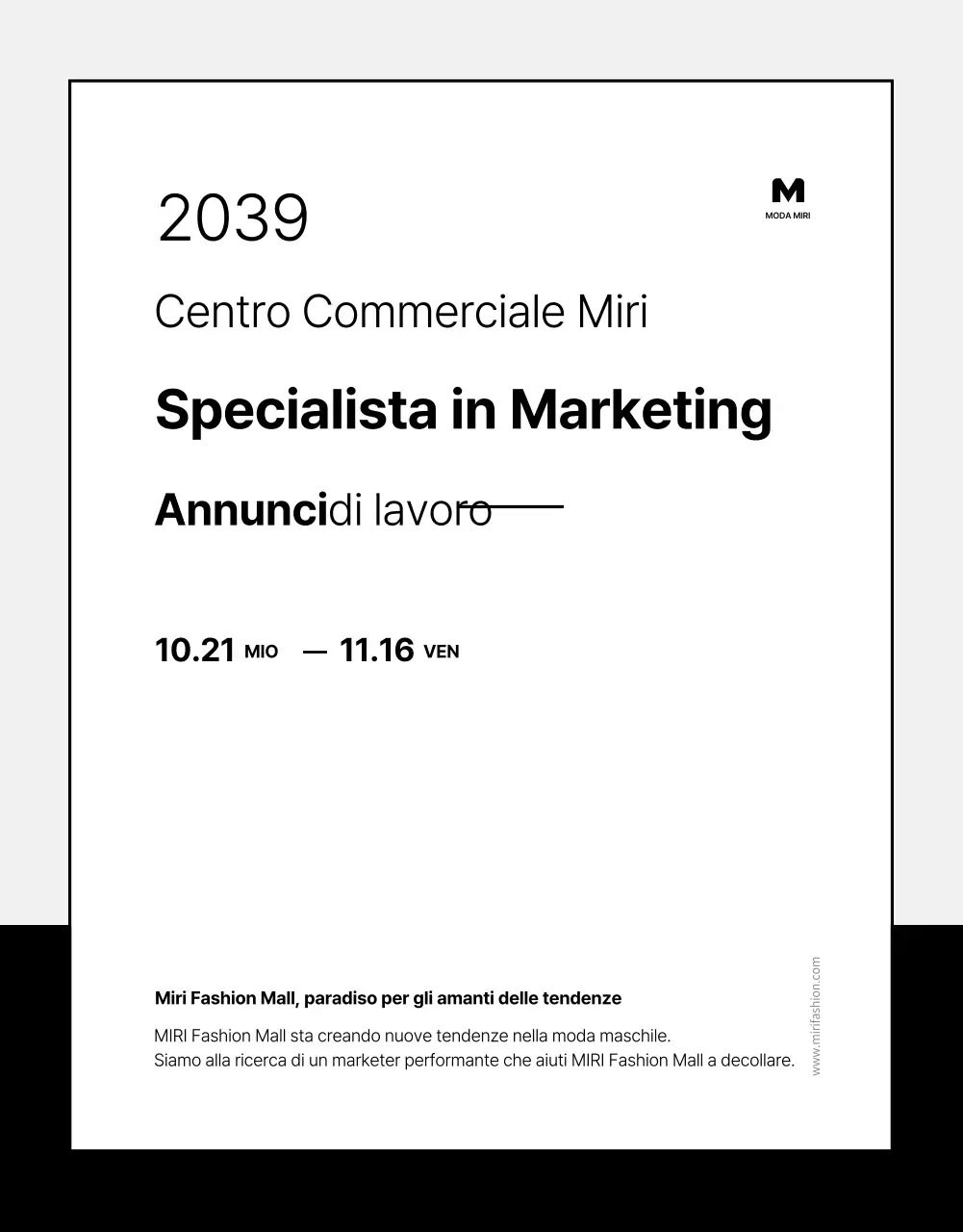  Annunci di lavoro di base per marketer in bianco e nero