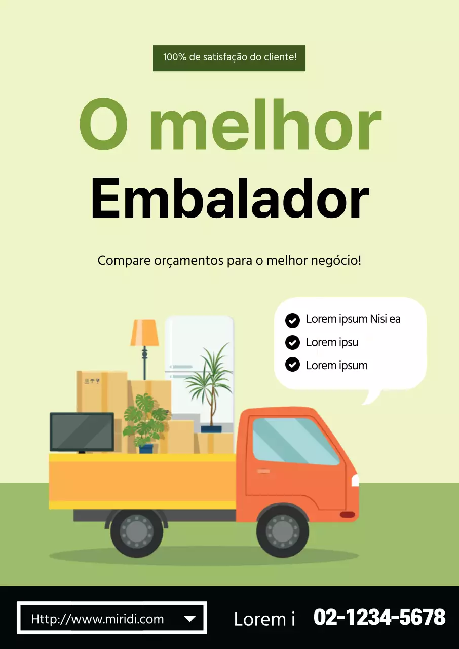 Ilustração verde Embalagem limpa promove a mudança