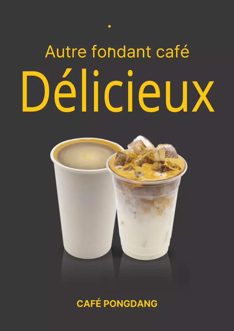 Annoncez votre carte de boissons Simple Café Latte