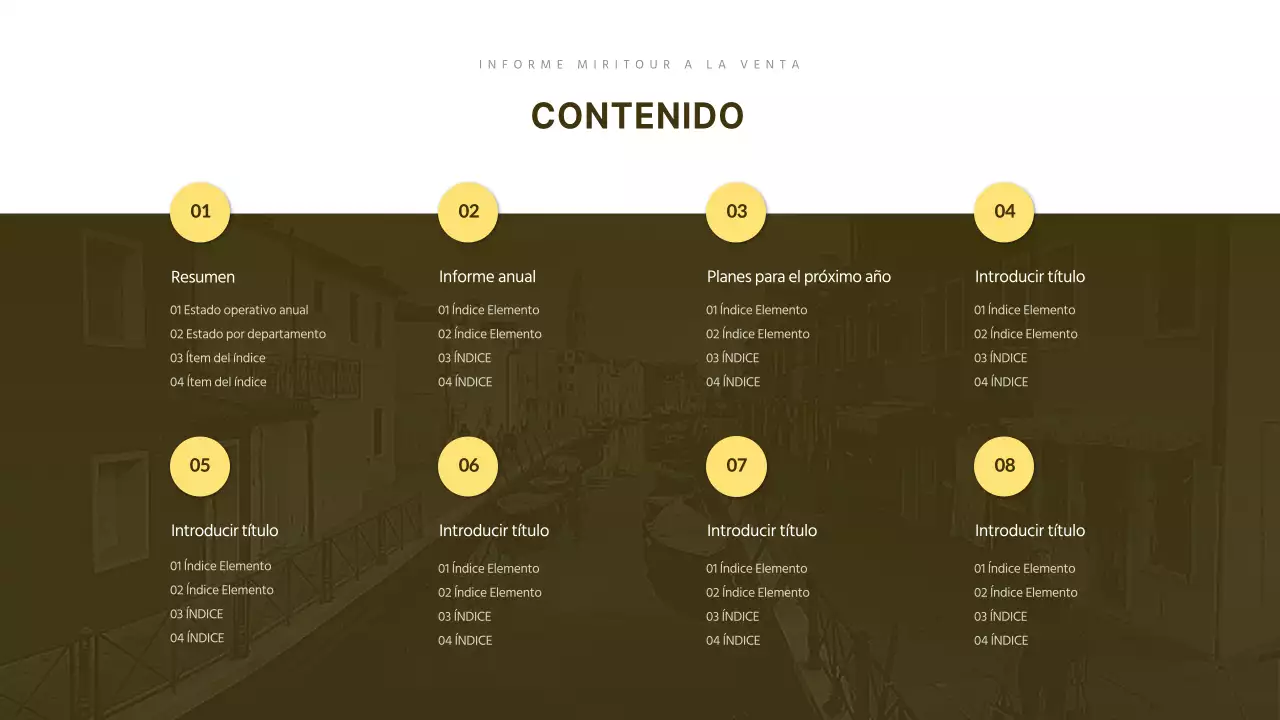 Presentación de informes de ingresos de agencias de viajes con concepto amarillo