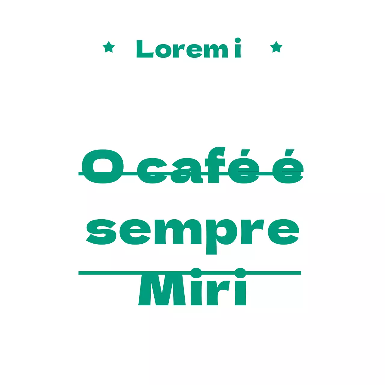 Café verde, com texto simples e limpo, estilo papelaria