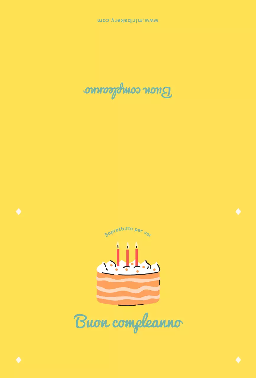 Illustrazione di torta Festa di compleanno in giallo